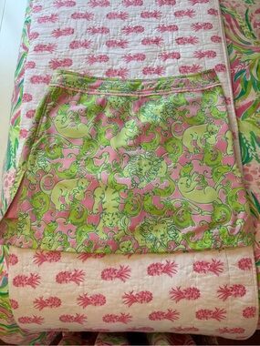 Lilly Pulitzer Pink & Lime Satin Printed Mini Golf Skort - Wrinkle-free